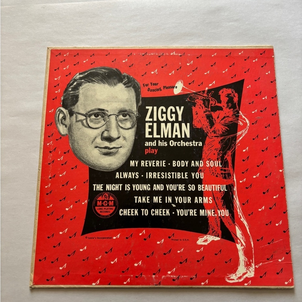 10 INCH JAZZ LP ZIGGY ELMAN on MGM 1951 Play 33 record Vintage‎ Album